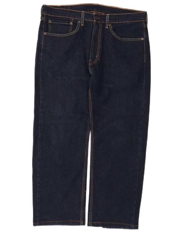 Levi's Uomo 505 Jeans dritti tagliati W34 L25 Cotone blu navy