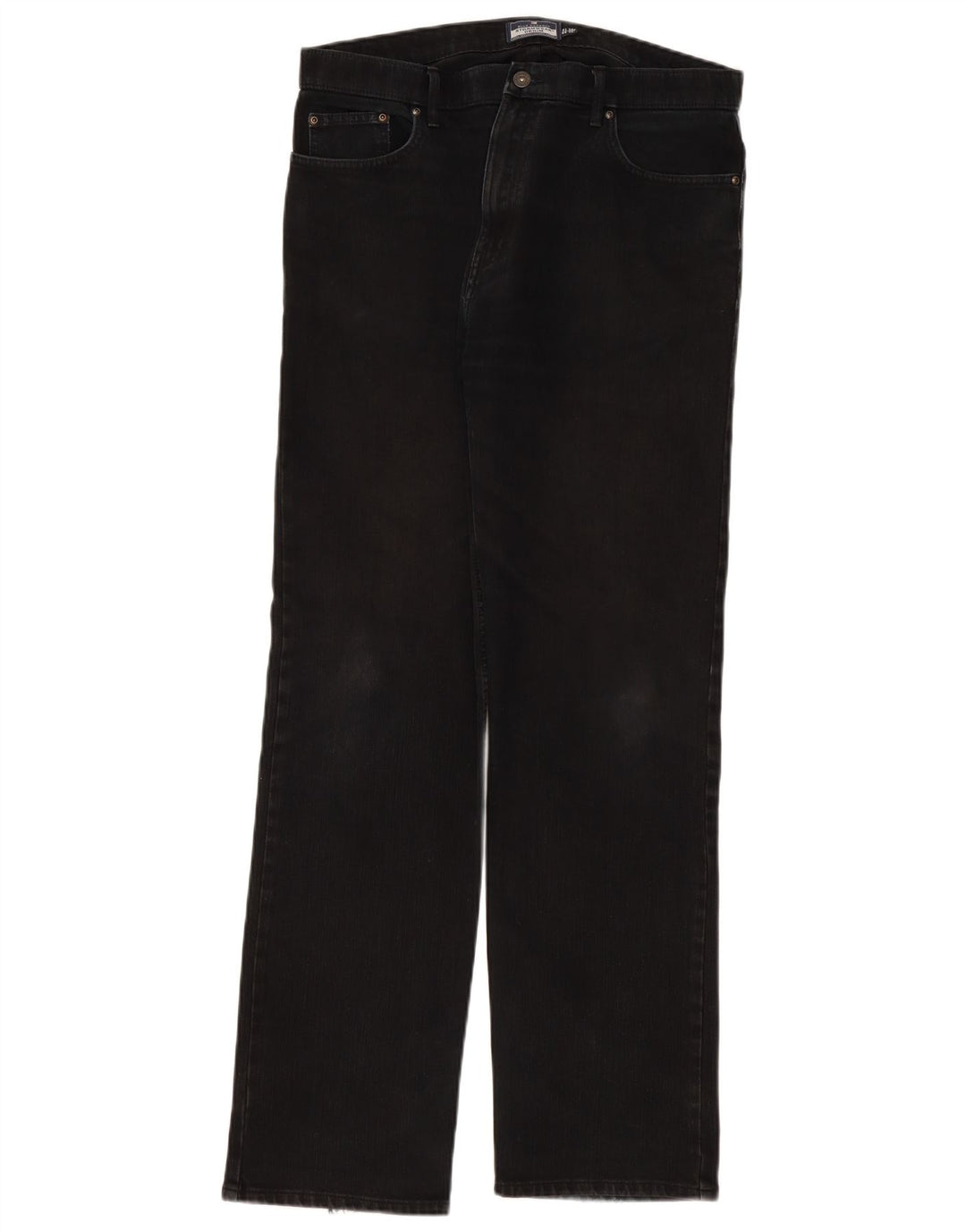 Jeans dritti da uomo Marks & Spencer blu Harbour W36 L33 cotone nero