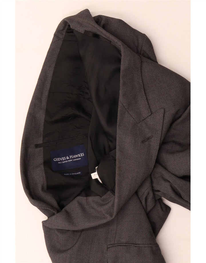 Giacca blazer slim fit da uomo Gieves & Hawkes UK 40 grande grigia