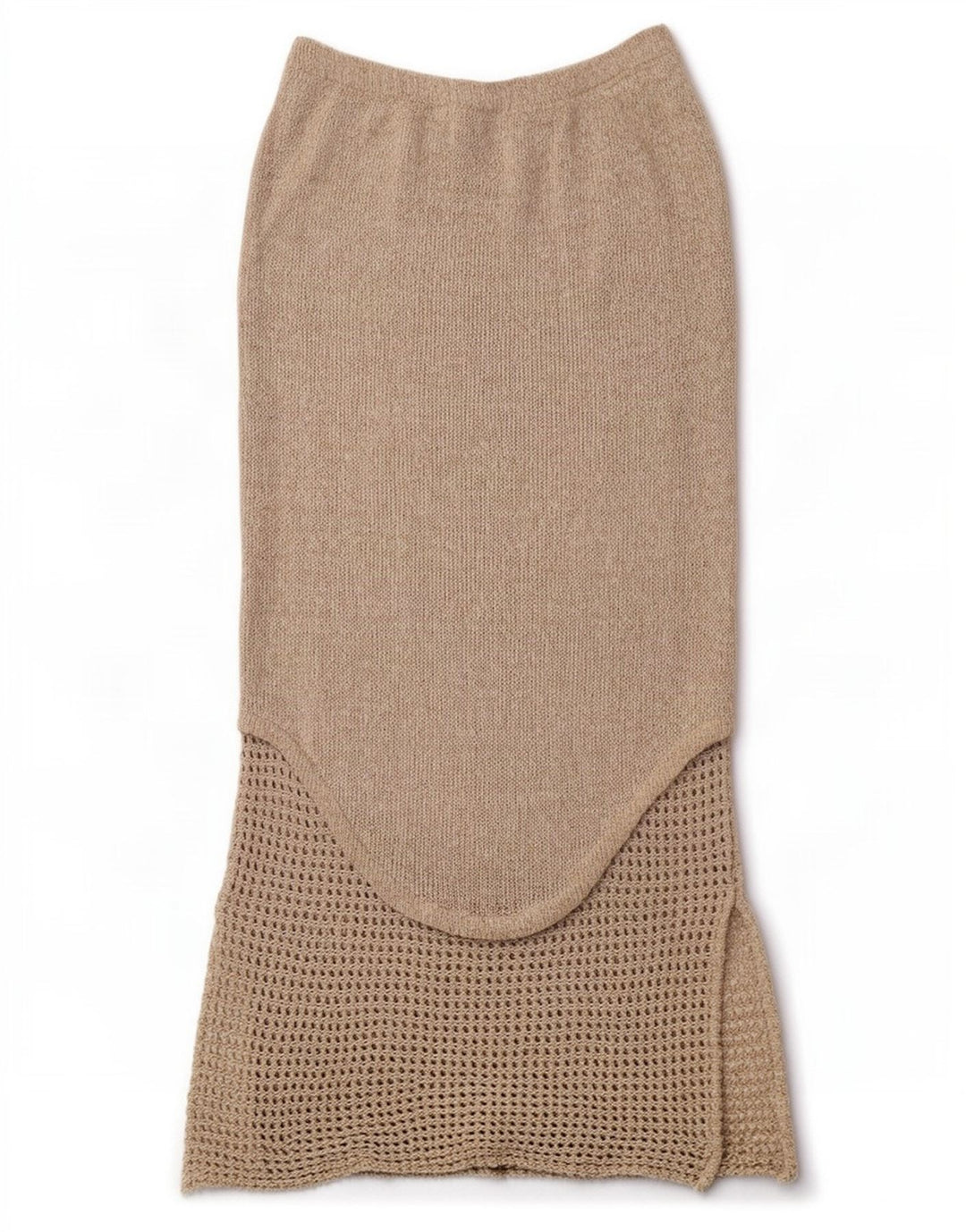 Gonna lunga in maglia da donna Roisin McCarthy media W30 cotone beige