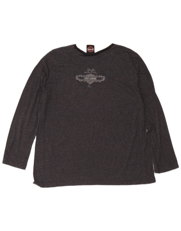 Maglietta a maniche lunghe da donna Harley Davidson UK 20 2XL Cotone grigio