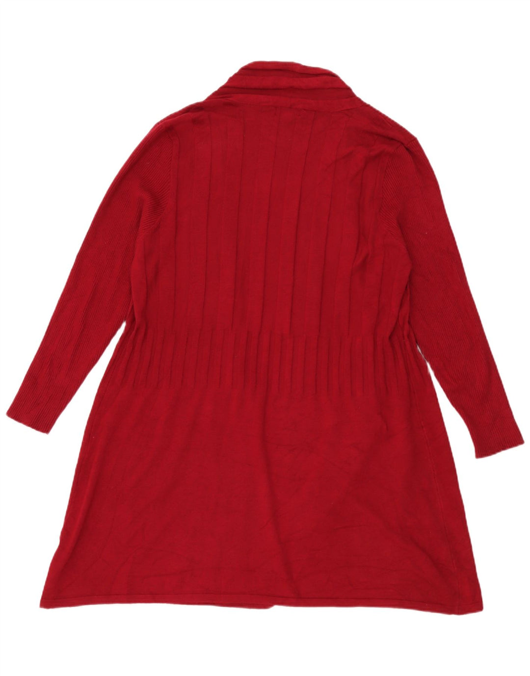 Maglione cardigan lungo autografo da donna Marks & Spencer UK 10 piccolo rosso
