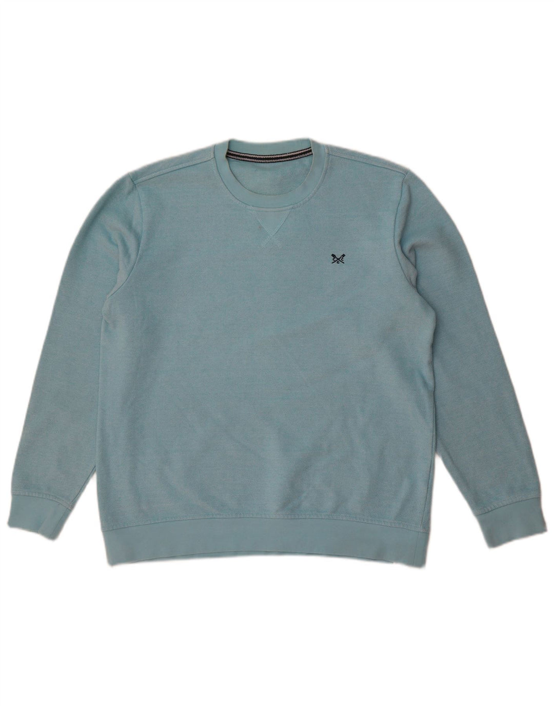 Crew Clothing Felpa da uomo Maglione in cotone blu medio
