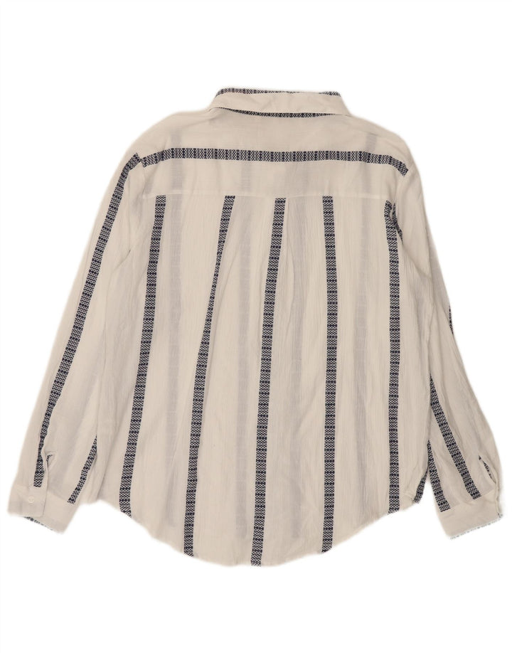 Camicia da donna BKE UK 16 Cotone a righe grandi bianche