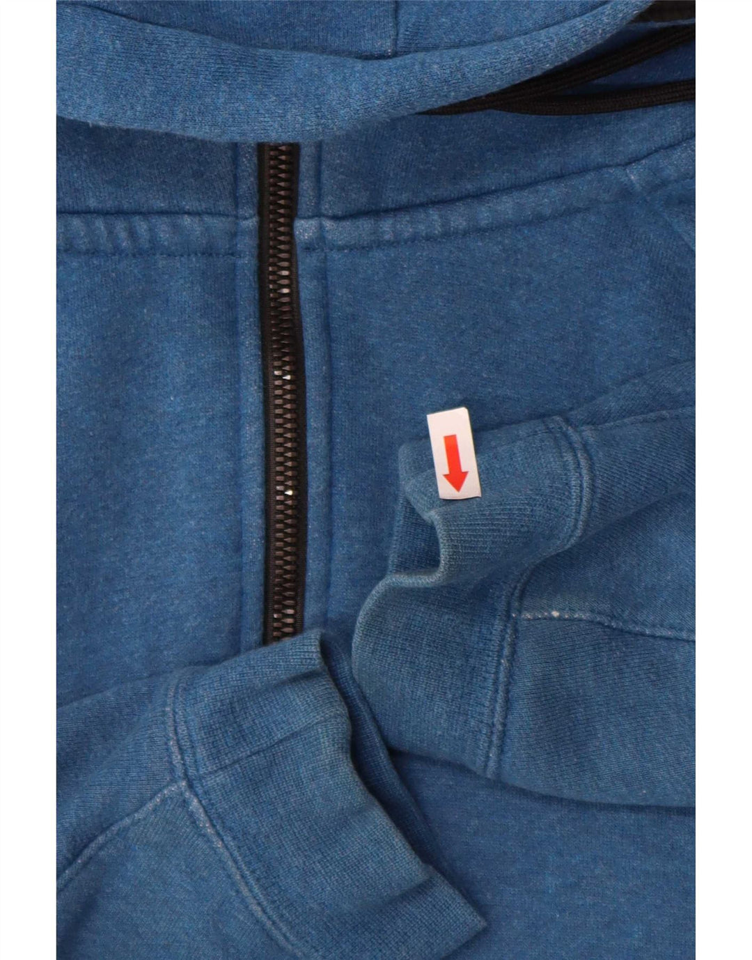 Felpa con cappuccio e zip Nike da uomo in cotone color block blu medio