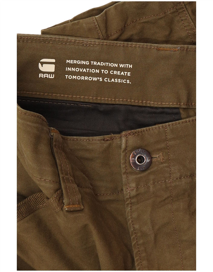 Pantaloni cargo G-STAR da uomo slim banana W34 L30 cotone kaki militare