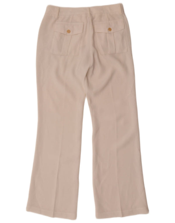 Pantaloni chino bootcut da donna Benetton W28 L30 bianchi
