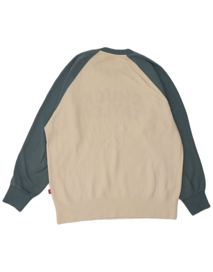 Converse Uomo Chuck Taylor Felpa grafica Maglione 2XL Bianco Colourblock