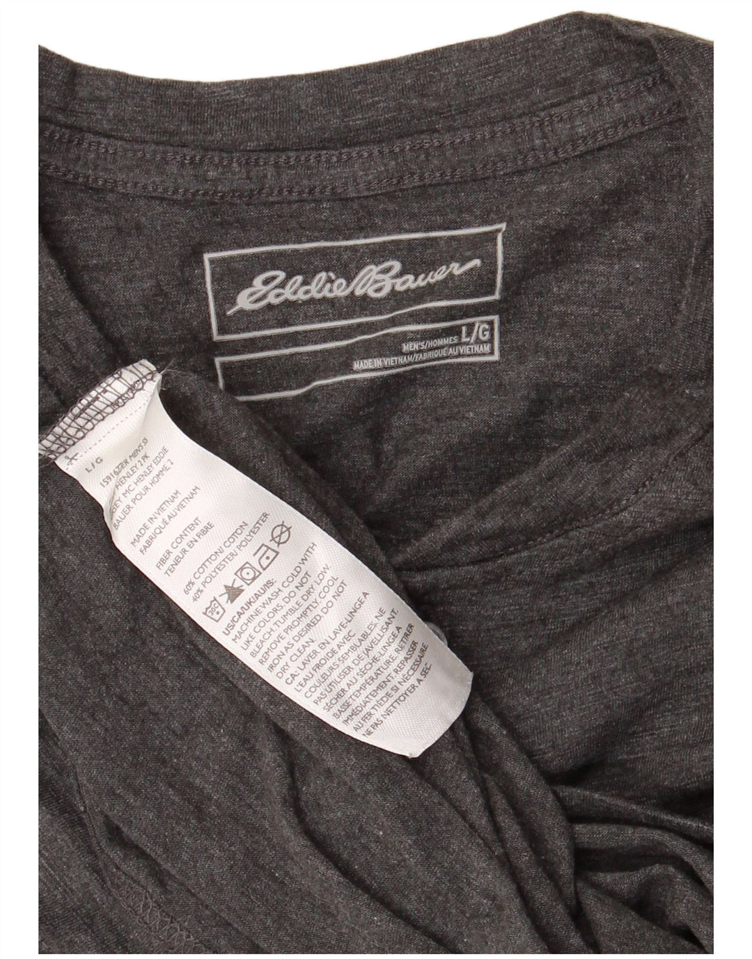 T-shirt da uomo EDDIE BAUER grande in cotone grigio