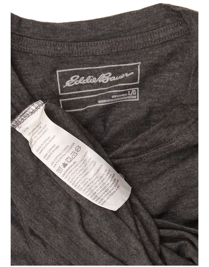 T-shirt da uomo EDDIE BAUER grande in cotone grigio