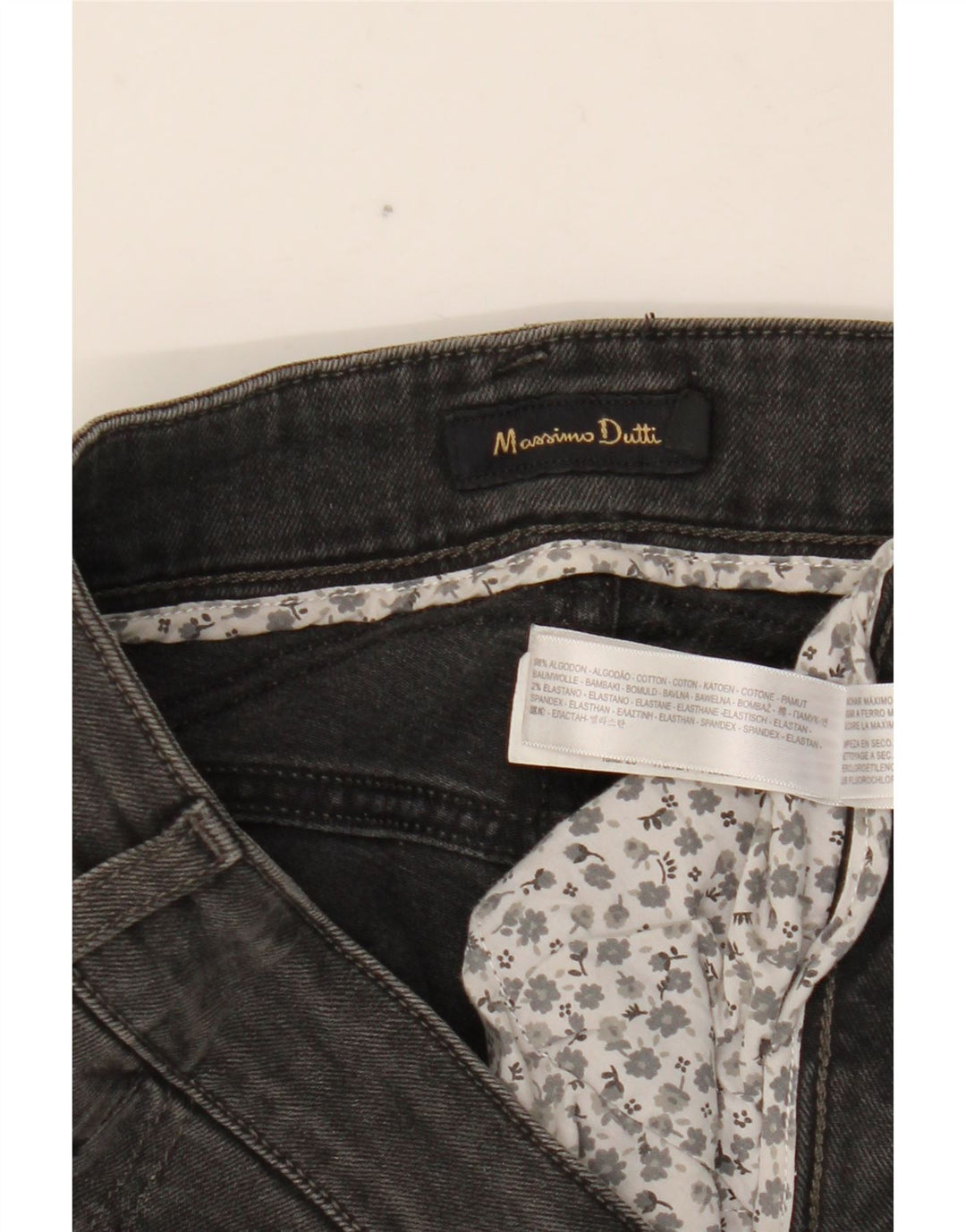 Jeans slim da donna Massimo Dutti W29 L33 cotone grigio