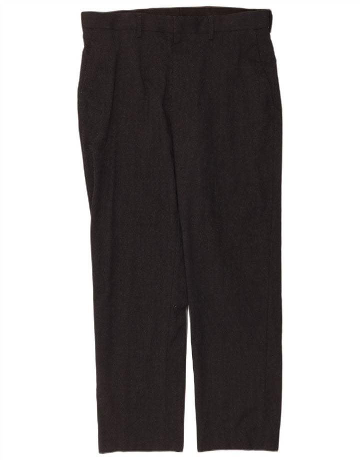 Pantaloni chino dritti da uomo Marks & Spencer W32 L29 grigi screziati