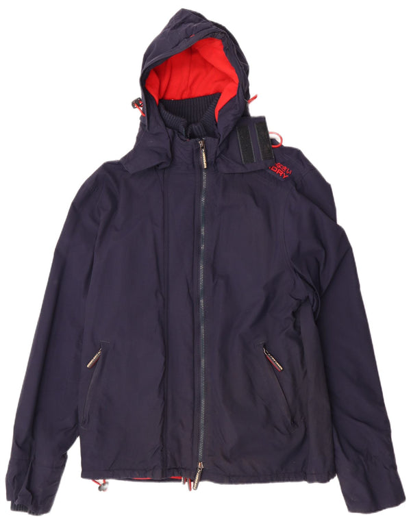 Giacca a vento con cappuccio da uomo Superdry Windcheater UK 42 XL Blu navy