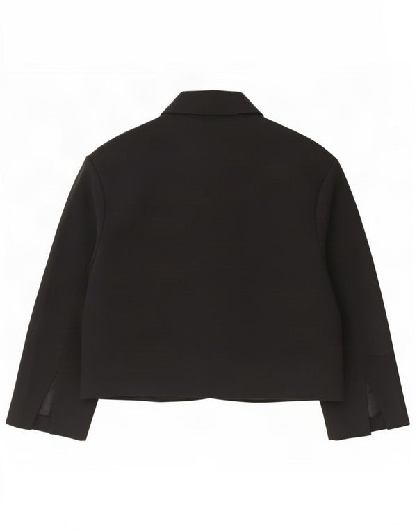 Zara Womens Oversized Blazer Jacket UK 16 Large Black Polyester
