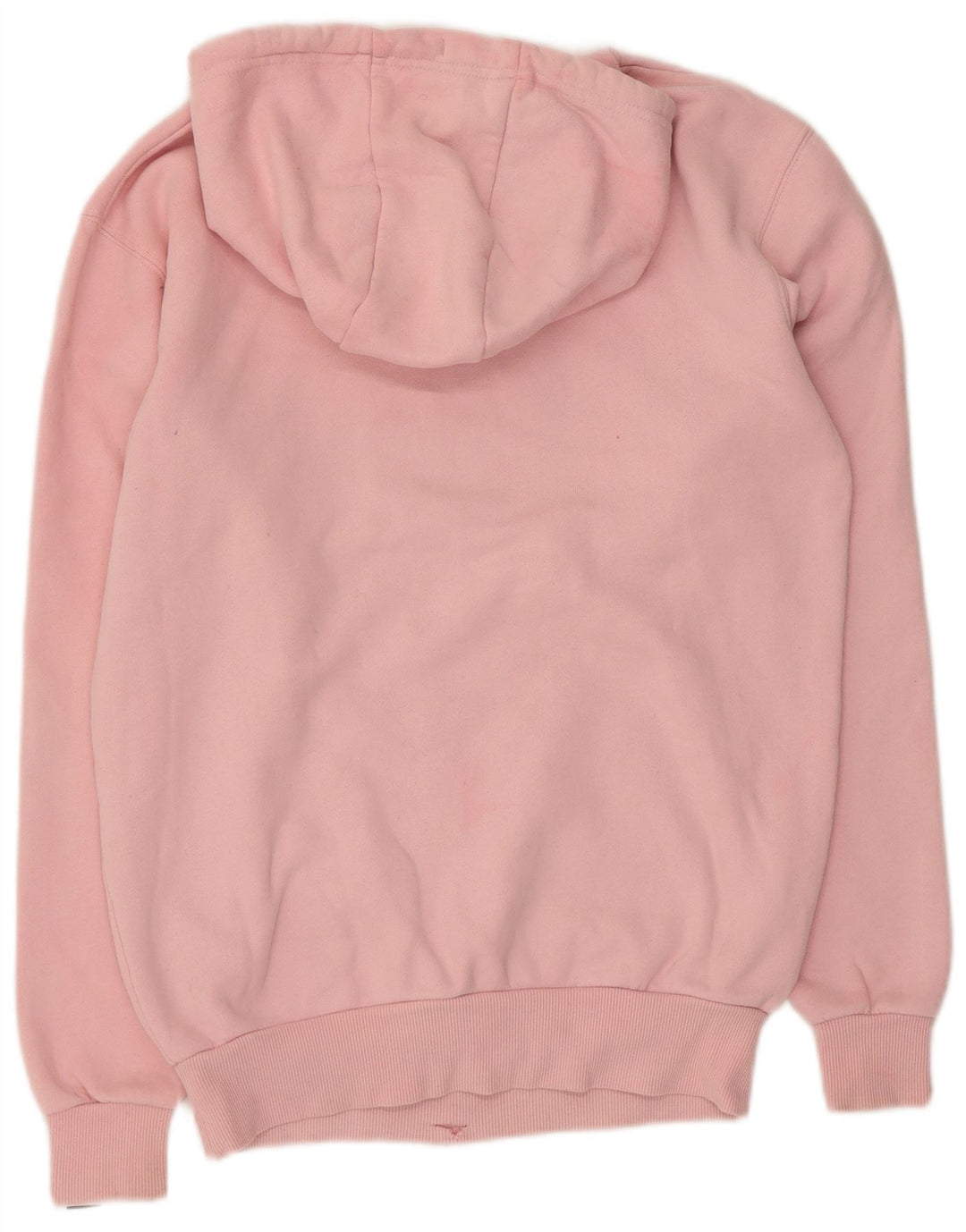 ELLESSE Maglione con cappuccio grafico oversize da donna UK 8 piccolo cotone rosa