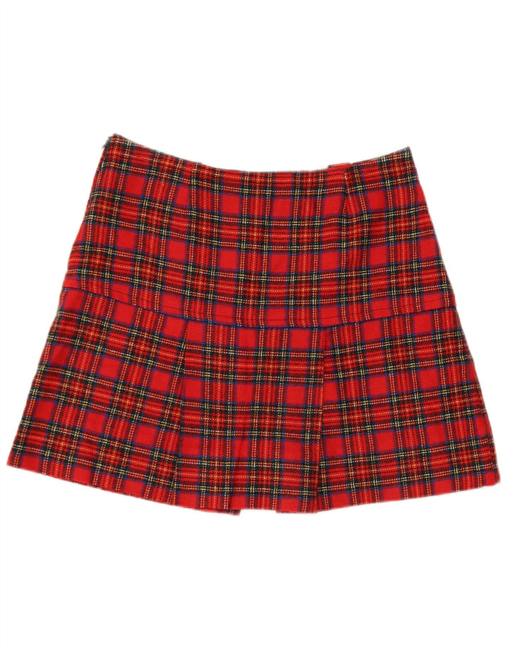 Minigonna vintage da donna W30 scozzese media rossa