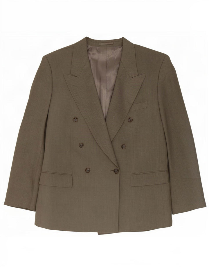 Giacca blazer doppiopetto da uomo Hugo Boss EU 54 2XL Lana grigia