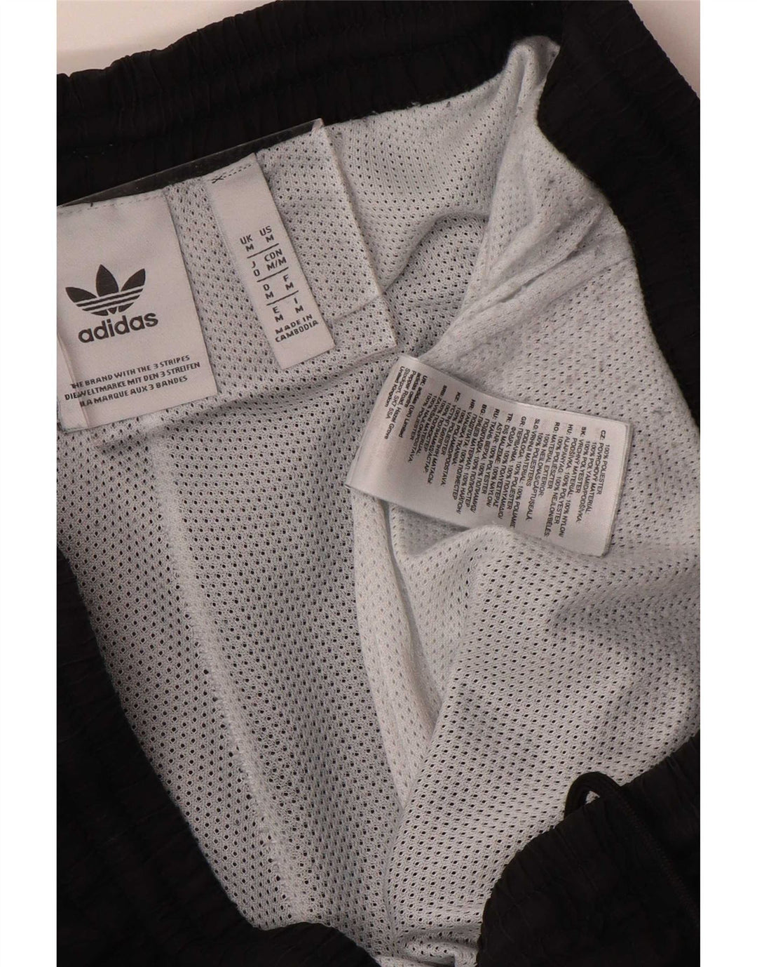 Tuta intera Adidas da uomo con grafica media nera in poliestere