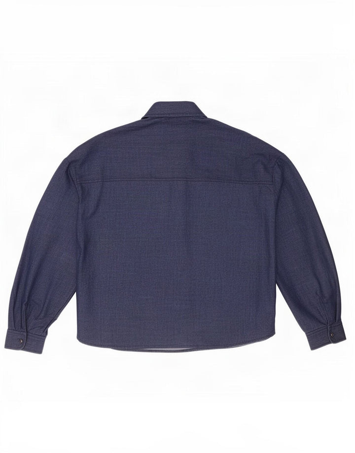 Camicia oversize da donna Zara UK 6 XS poliestere blu navy