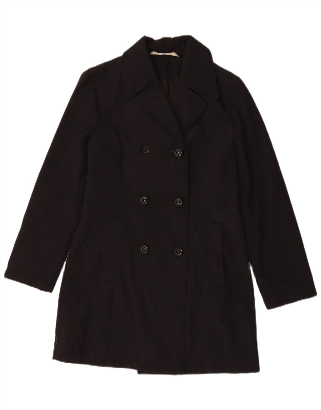 Cappotto doppiopetto Marks & Spencer da donna St. Michael UK 8 piccolo nero