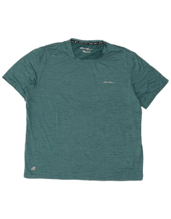 T-shirt da uomo Eddie Bauer Top XL poliestere chiazzato verde