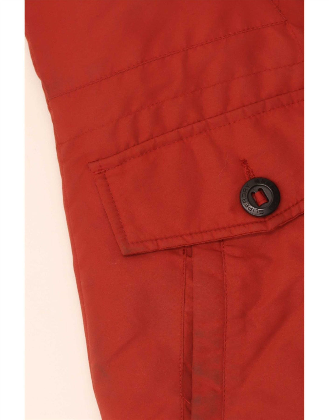 Giacca parka oversize da donna con cappuccio Superdry UK 10 Small Red Colourblock