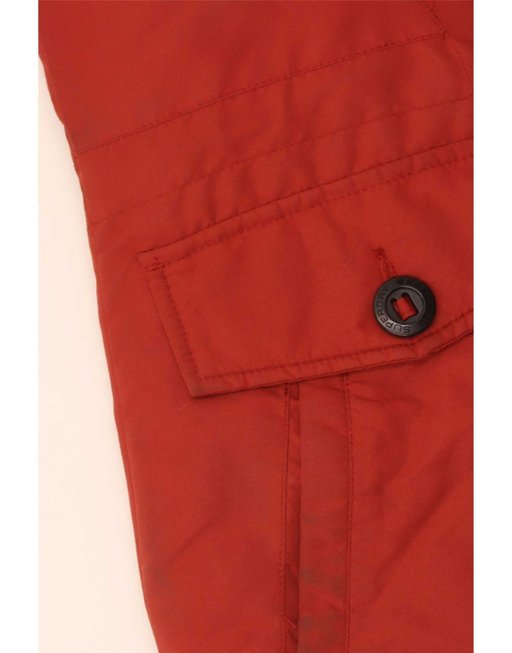 Giacca parka oversize da donna con cappuccio Superdry UK 10 Small Red Colourblock