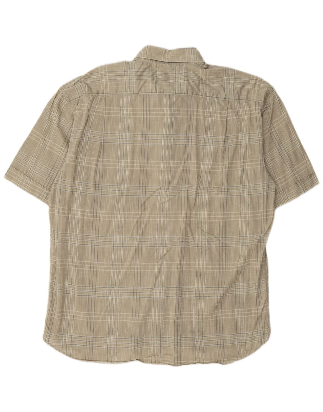 Roccobarocco Camicia a maniche corte da uomo taglia 45 XL Grigio a quadri