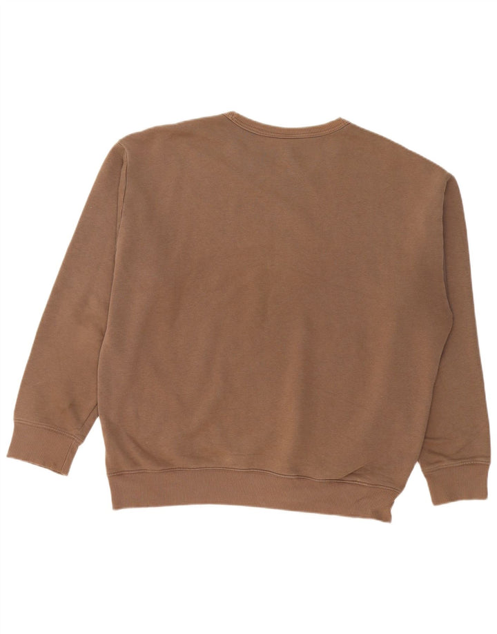 Felpa REEBOK da uomo, vestibilità ampia, marrone medio