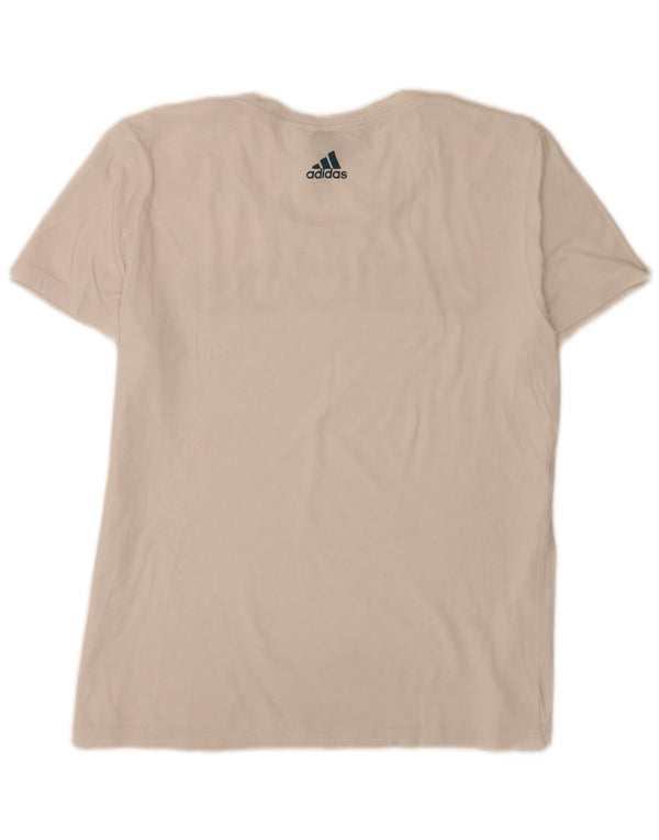 T-shirt grafica regolare da donna Adidas UK 12 media bianca
