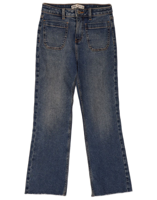 Jeans bootcut a vita alta da donna Zara EU 34 2XS W24 L26 Blu