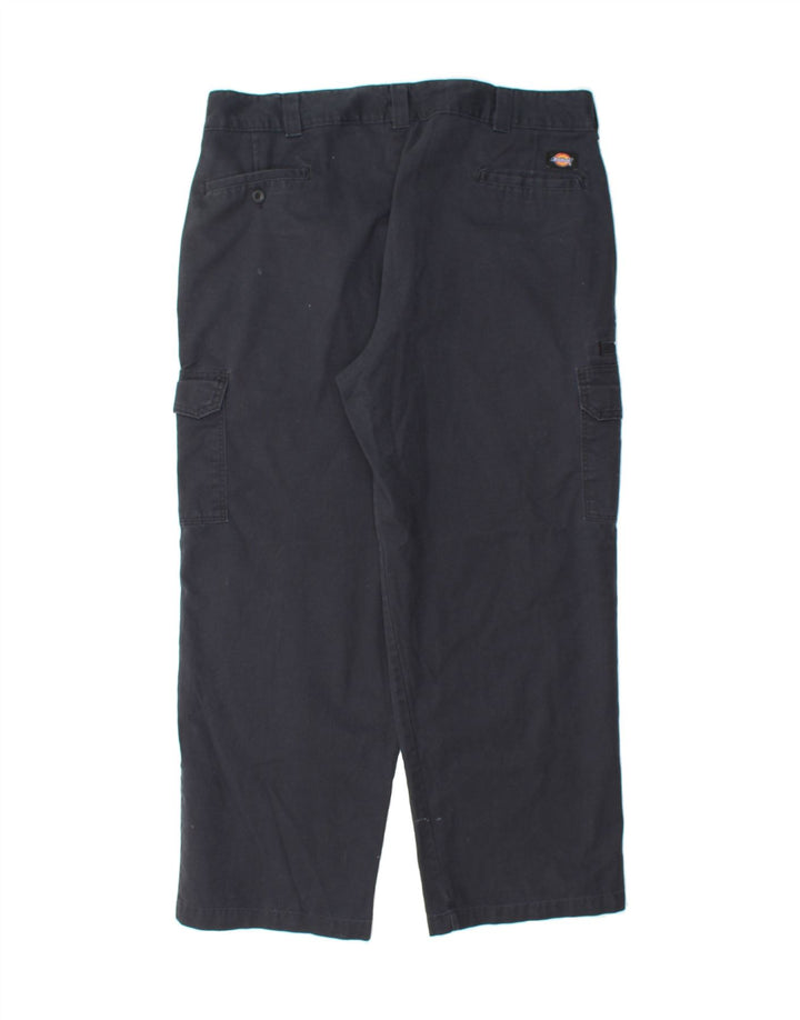 DICKIES Mens Regular Fit Straight Cargo Trousers W40 L30  Navy Blue Vintage Dickies and Second-Hand Dickies from Messina Hembry 