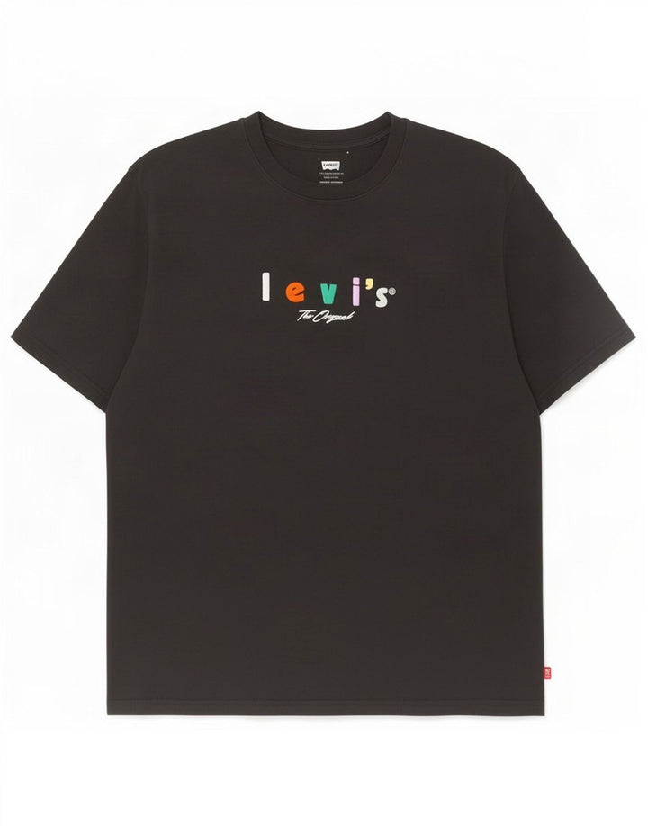 T-shirt grafica da uomo Levi's Top in cotone nero medio