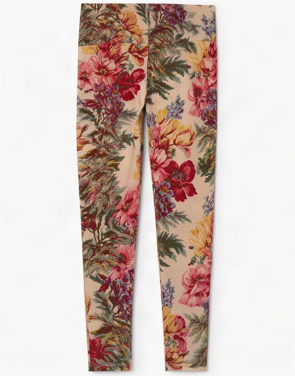 Kenzo Womens Leggings UK 16 Large Multicoloured Floral Cotton