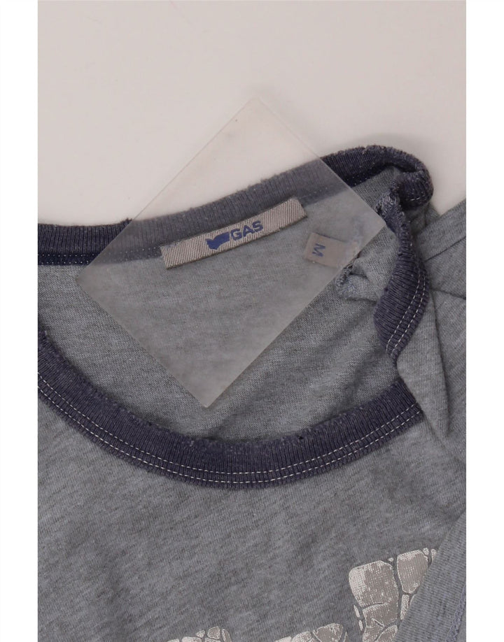 T-shirt grafica da donna Gas Top UK 14 Grigio medio