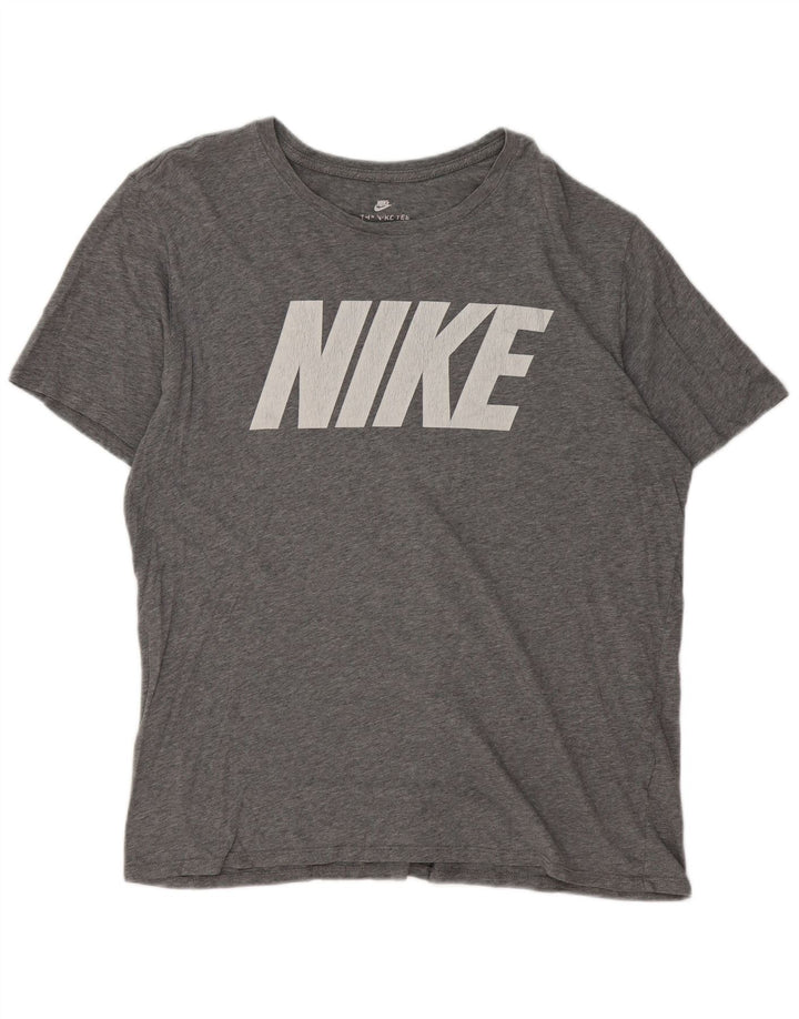 NIKE Mens Graphic T-Shirt Top XL Grey Cotton