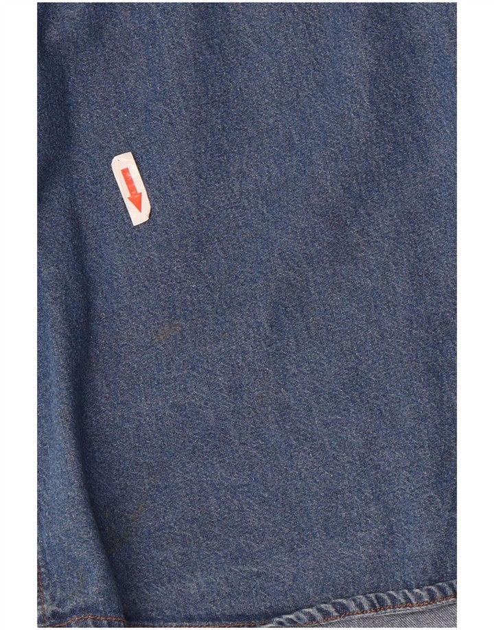 Camicia di jeans da uomo del progetto europeo Cotone blu medio