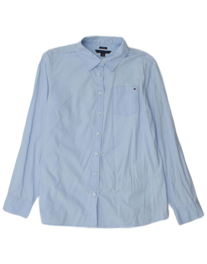 Camicia da donna Classic Fit Tommy Hilfiger Large in cotone blu