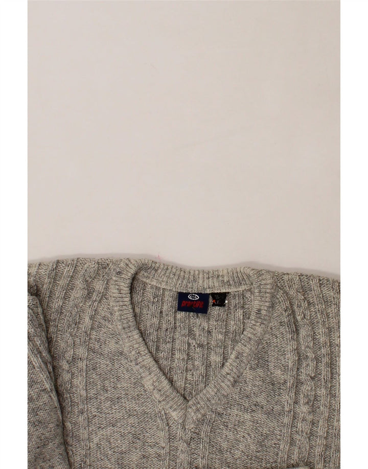 C & A Mens V-Neck Jumper Sweater XL Grey New Wool Vintage C & A and Second-Hand C & A from Messina Hembry 