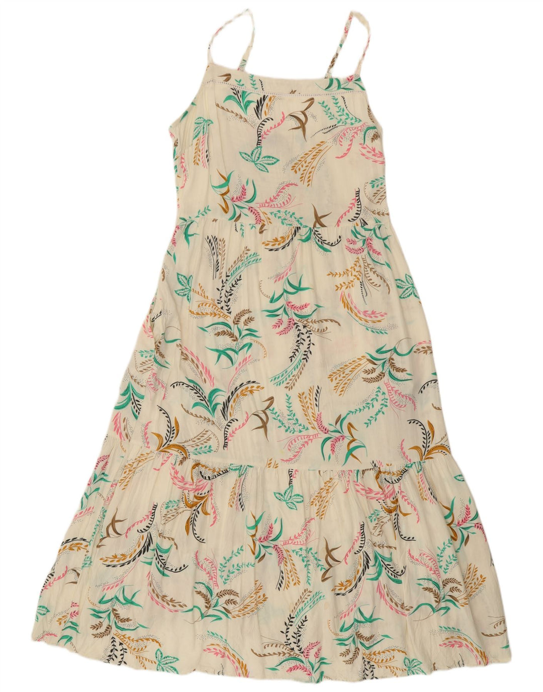 Vestito estivo da donna Marks & Spencer UK 12 Viscosa floreale media bianco sporco