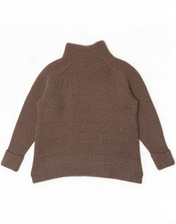 Massimo Dutti Maglione da donna con collo alto e maglione UK 18 XL Lana marrone
