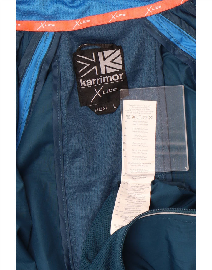 Giacca da tuta da uomo Karrimor UK 40 Large Blu Colourblock Poliestere