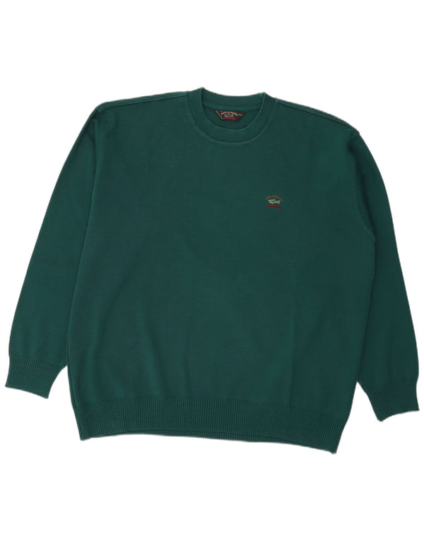 Maglione maglione girocollo da uomo Paul & Shark 3XL lana verde