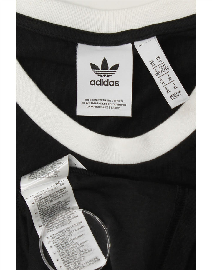 T-shirt da uomo Adidas Top XL in cotone nero