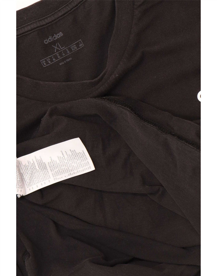 T-shirt da uomo Adidas Top XL in cotone nero