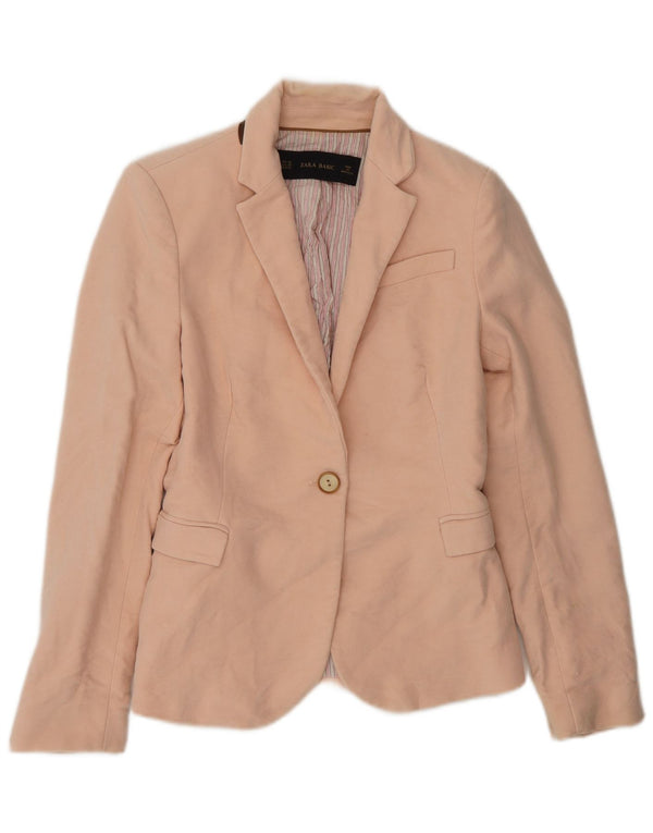 Giacca blazer a 1 bottone da donna Zara UK 6 XS rosa