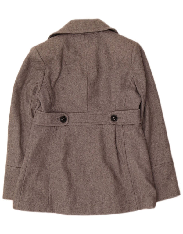 Cappotto da marinaio da donna Dkny US 6 in lana grigio medio