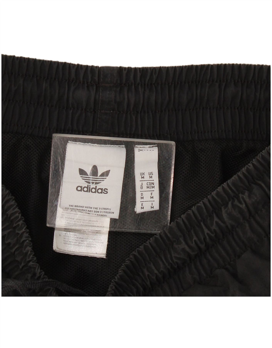 Pantaloncini sportivi da uomo Adidas medi neri in poliestere