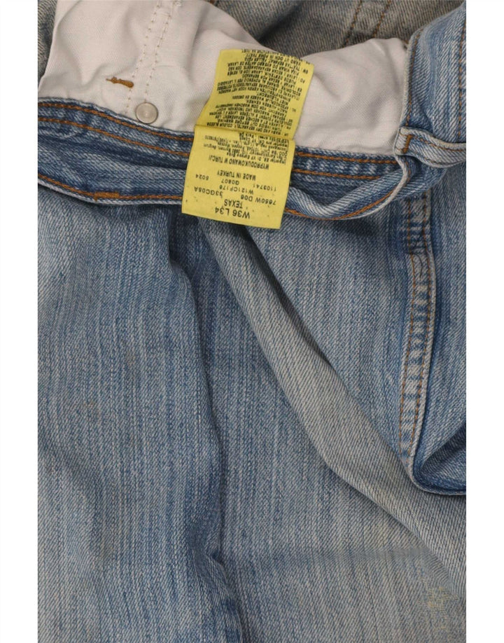 Jeans dritti da uomo Wrangler Texas W36 L34 cotone blu