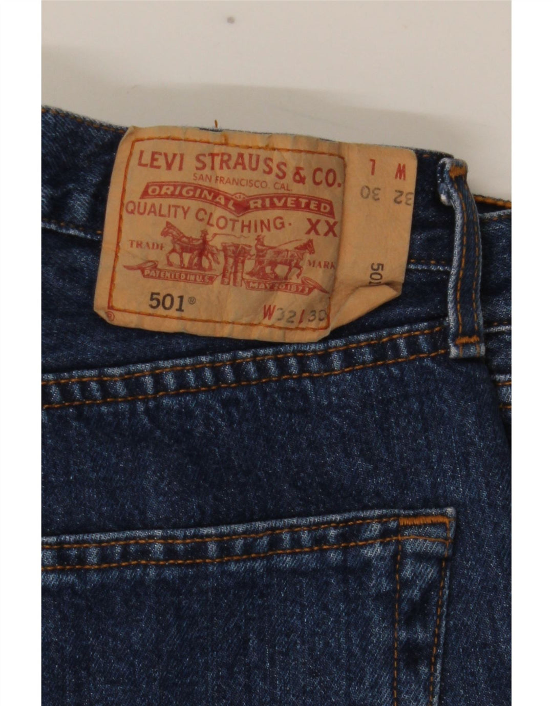 Levi's Uomo 501 Jeans dritti W32 L30 Cotone blu navy